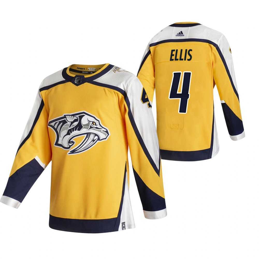 Nashville Predators 4 Ryan Ellis Yellow Adidas 2020-21 Reverse Retro Alternate Jersey Dzhi,We sell and wholesale Nashville Predators 4 Ryan Ellis Yellow Adidas 2020-21 Reverse Retro Alternate Jersey Dzhi on line form chian!